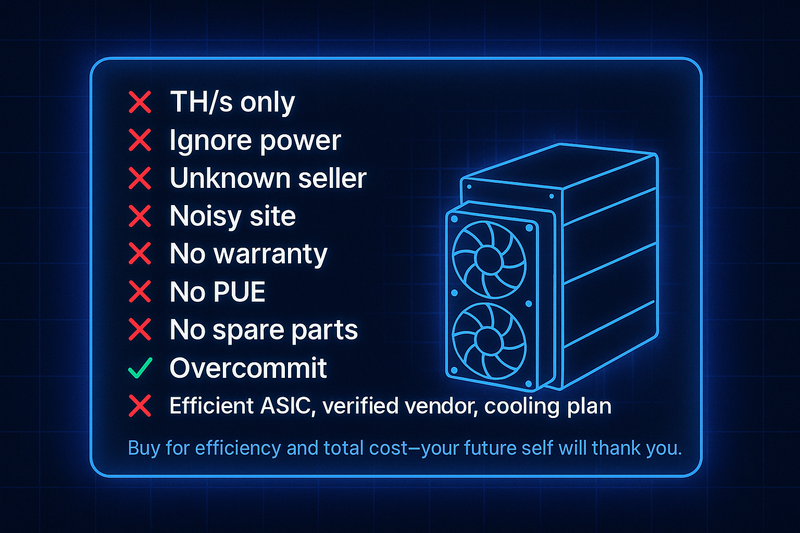 Top 10 Mistakes Beginners Make When Buying ASIC Miners (and How to Avoid Them)