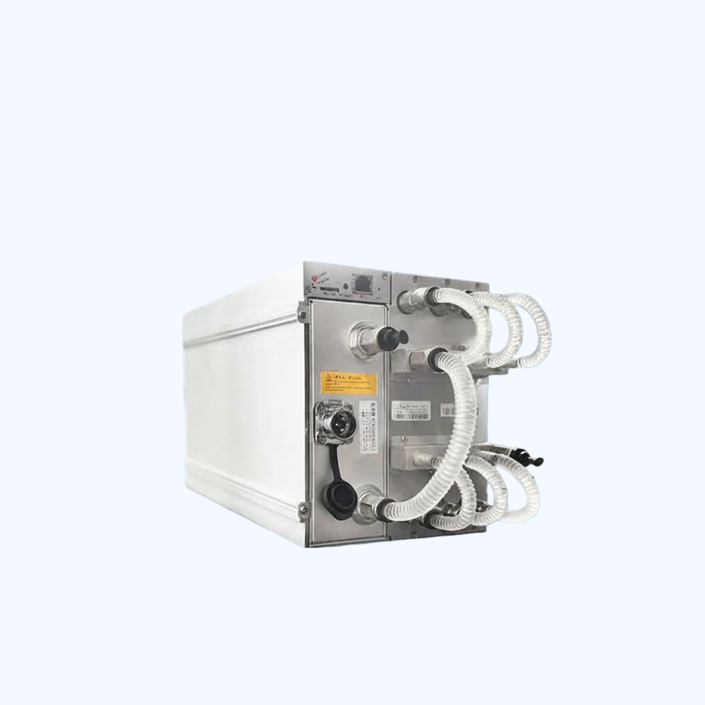 Device with hoses on a blue background